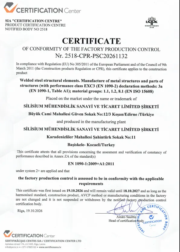 ISO 1090 - 3834